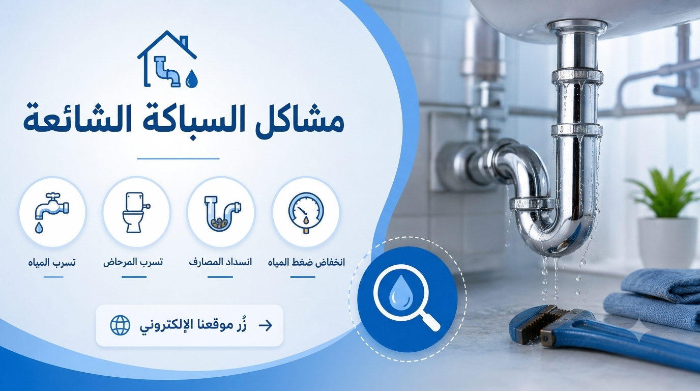 مشاكل السباكة الشائعة