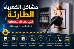 مشاكل الكهرباء الطارئة وعلامات الخطر في المنزل